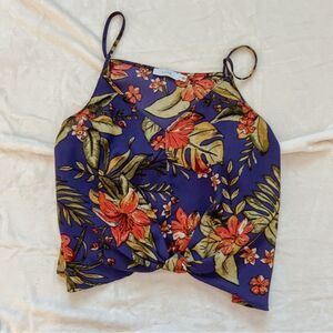 lush cinched cropped tank top size medium